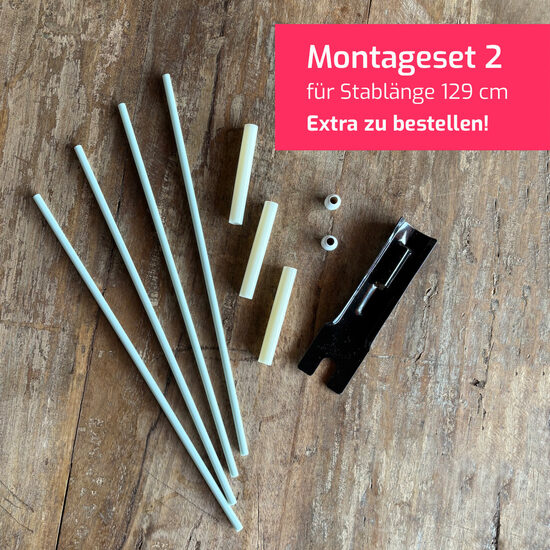 Montageset 2 für Stablänge 129 cm